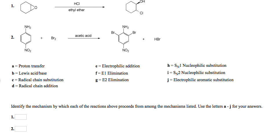 Solved On No Ethyl Ether Cl Nh2 Nh2 Br Br Acetic Acid 2 Chegg Com