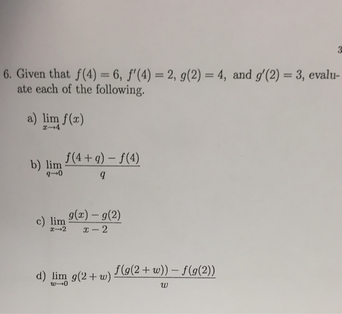 Solved Given That F 4 6 F 4 2 G 2 4 And G 2 Chegg Com