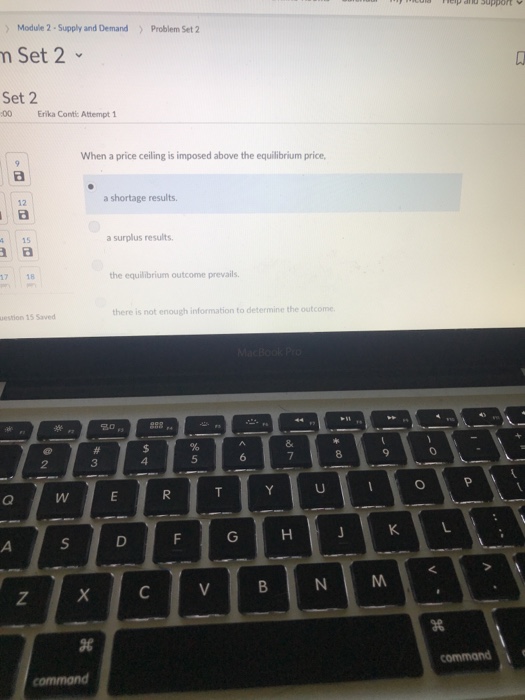 Solved P And Support V Module 2 Supply And Demandproblem