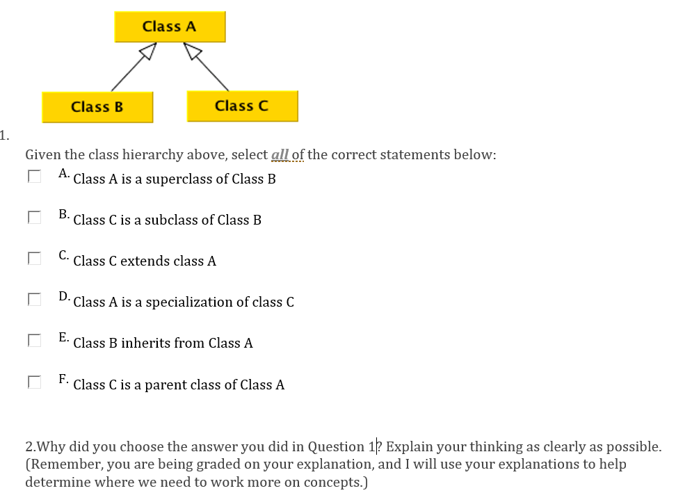 1)I didn't separate C and D classes on sub-class 2) Because of