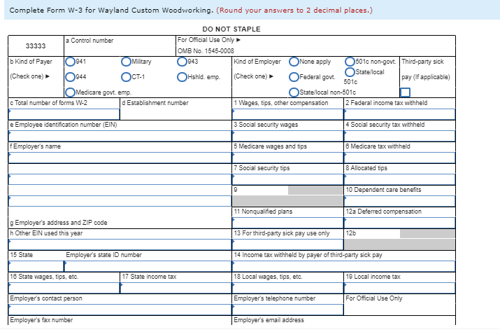 Appendix A Continuing Payroll Project: Wayland Cus 