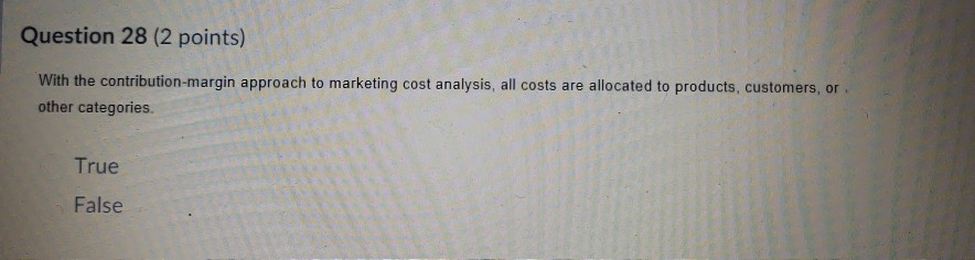 marketing cost analysis