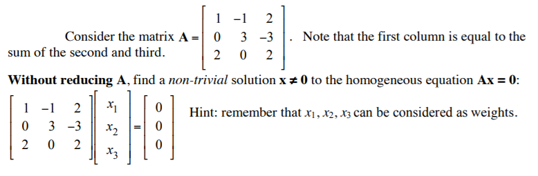 Solved 1 1 2 Consider The Matrix A 0 3 3 Note That The Chegg Com