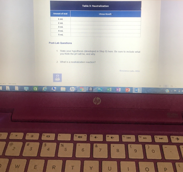 Experiment 1 Neutralization Of Acids And Bases In Chegg 