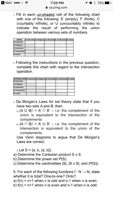 Solved Fill In Each Un Shaded Cell Of The Following Chart Chegg Com