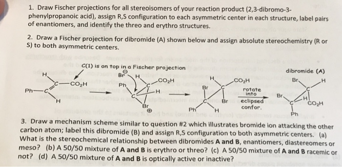 erythro and threo 2 3 dibromo 3 phenylpropanoic acid