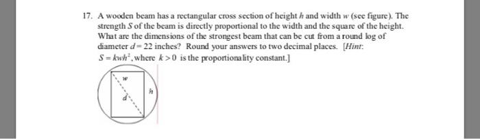 Solved: 17. A Wooden Beam Has A Rectangular Cross Section 