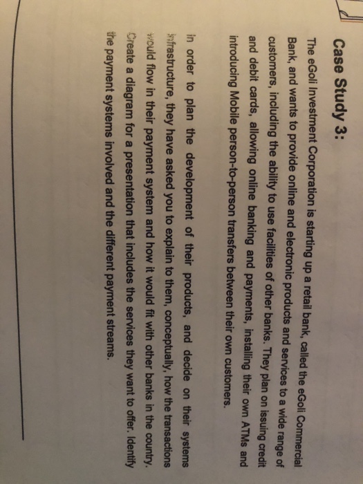 Case Study 3 The Egoli Investment Corporation Is Chegg Com