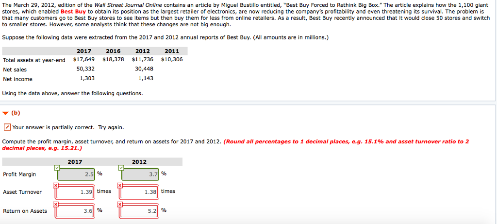 Solved: The March 29, 2012, Edition Of The Wall Street Jou ...