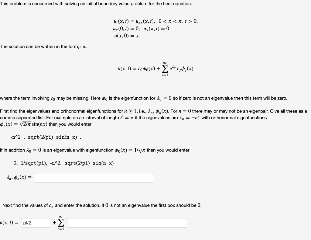 This Problem Is Concerned With Solving An Initial Chegg Com