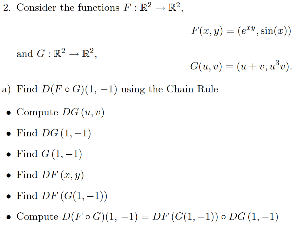 Solved Let F C Rm Rn And G V C Rn Rk Where Is O Chegg Com