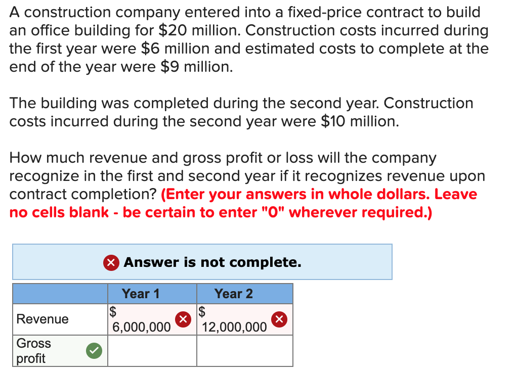 Solved A construction company entered into a fixed-price 