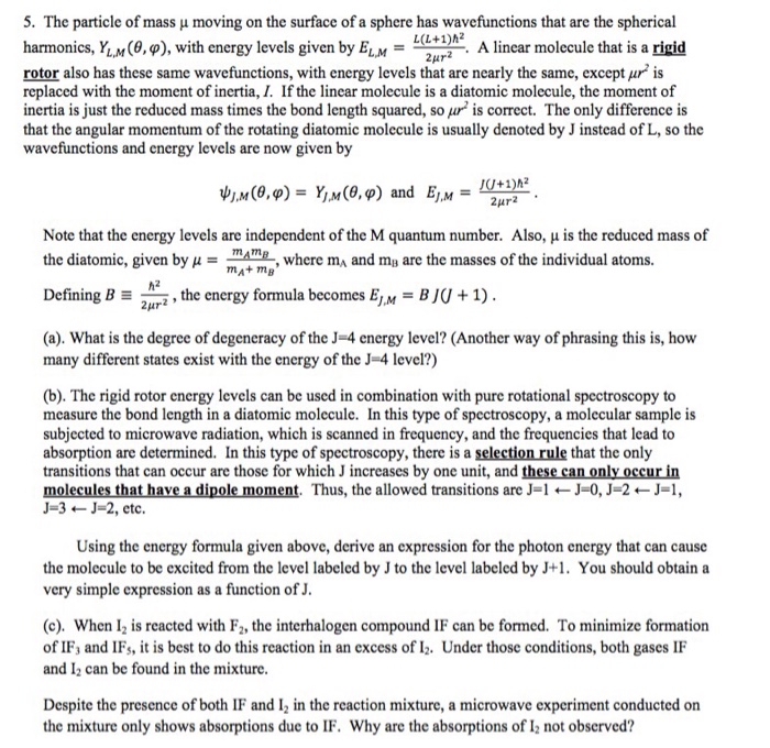 Solved 5 The Particle Of Mass M Moving On The Surface Of Chegg Com