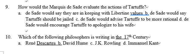 Solved 9 How Would The Marquis De Sade Evaluate The Acti