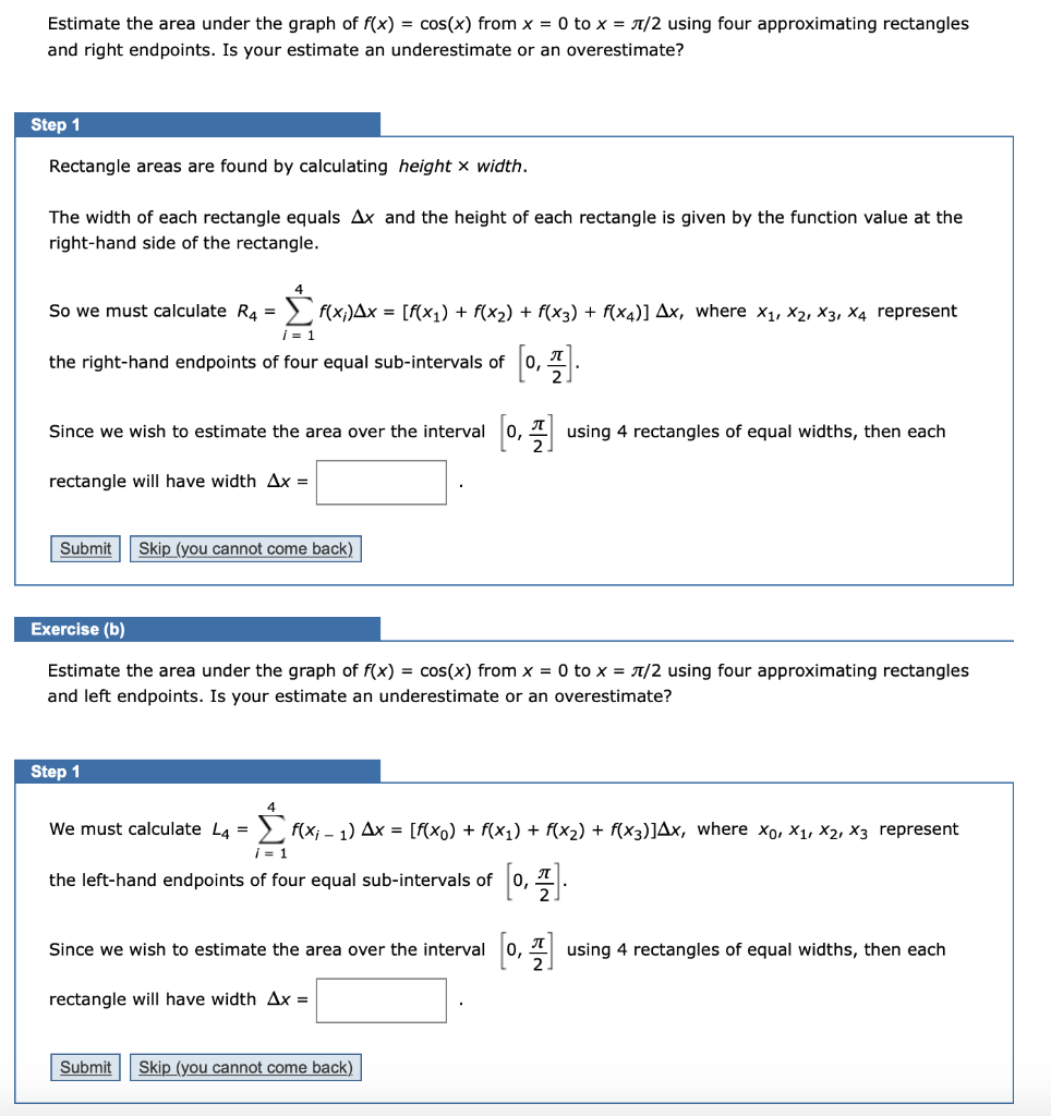 Estimate The Area Under The Graph Of F X Cos X Chegg Com