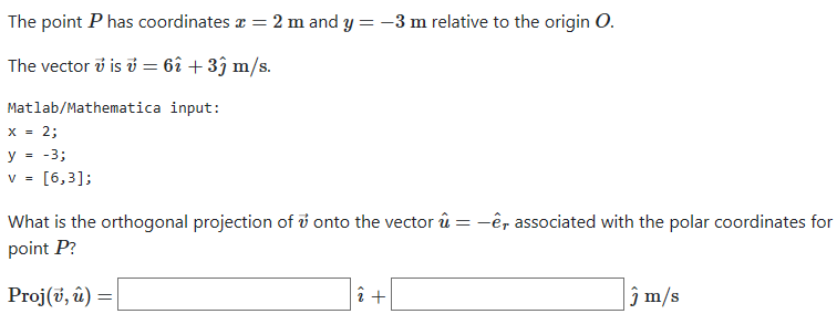 Solved The Point P Has Coordinates 2 M Andy 3 M Relative Chegg Com