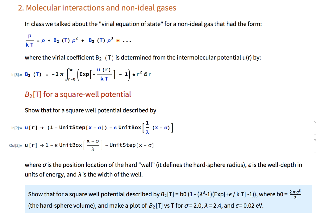 2. Molecular interactions and non-ideal gases In