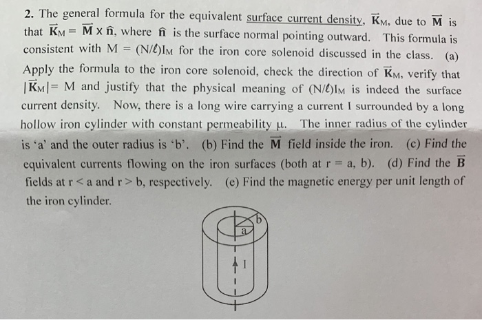 Solved 2 The General Formula For The Equivalent Surface Chegg Com