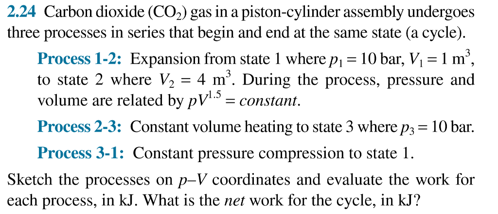 2 24 Carbon Dioxide Co2 Gas In A Piston Cylinder Chegg 