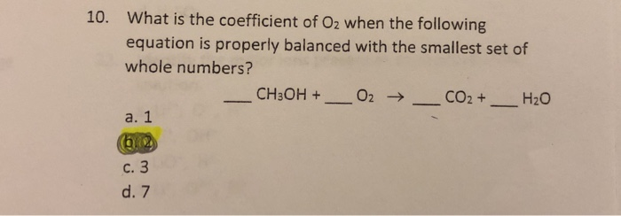Ch3oh O2 Co2 H2o Balanced