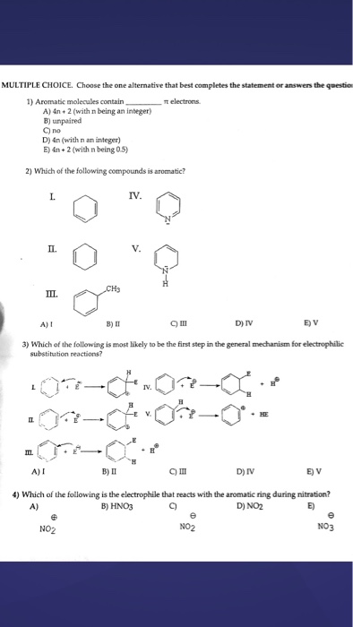 Solved Aromatic Molecules Contain Pi Electrons A 4n Chegg Com