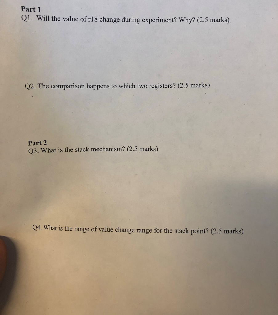 Solved Text File 8 23 5 3 17 4 20 33 Part1 S Will The Value Of R18 Change During Experiment Why