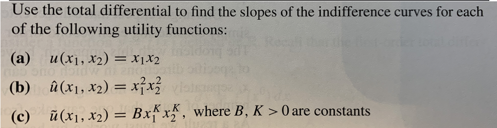 Solved Use The Total Differential To Find The Slopes Of T Chegg Com