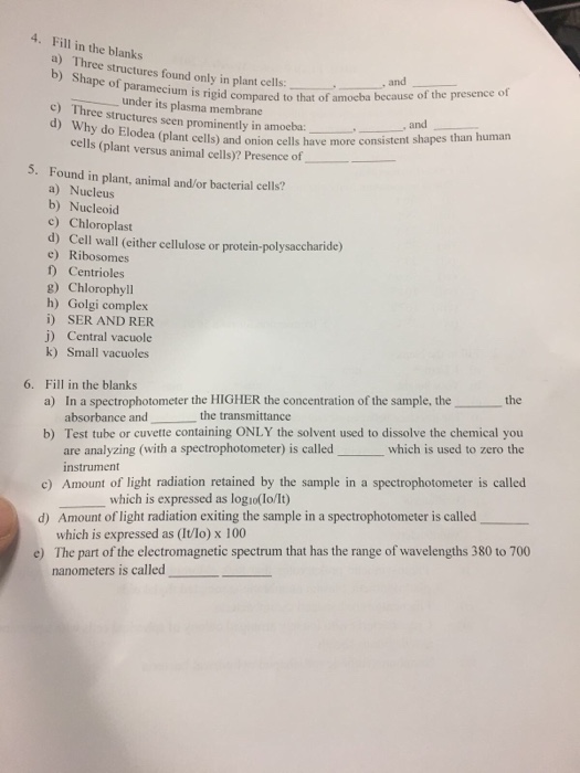 4 Fill In The Blanks B C A Three Structures Found Chegg Com