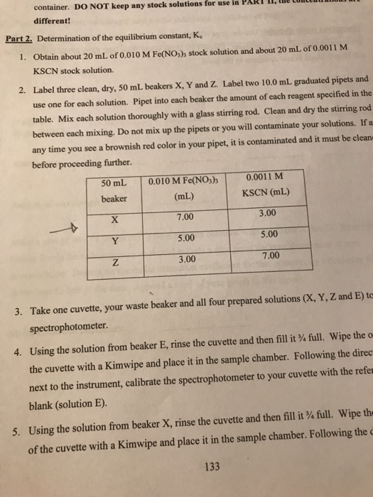 Solved: Lab 645 Calculate The Initial Concentration Of Fe3 ...