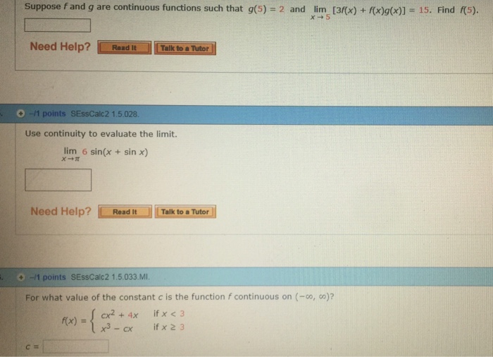 Solved Suppose Fand G Are Continuous Functions Such That Chegg Com