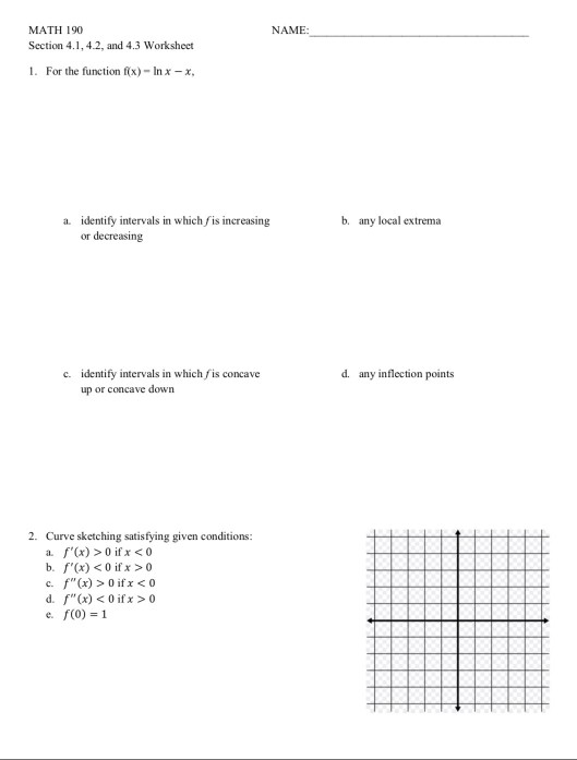 Solved Math 190 Section 4 1 4 2 And 4 3 Worksheet Name Chegg Com