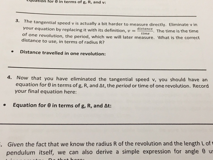 Solved Quation For E In Terms Of G R And V 3 The Tange Chegg Com