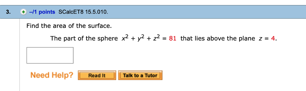 Solved 6 11 Points Scalcet8 15 5 023 Find The Area Of The Chegg Com