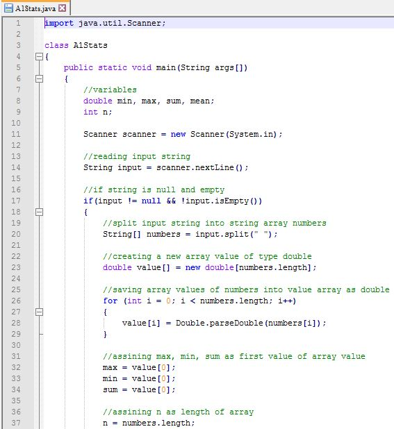 Solved M Trouble Fixing Code Java S Suppose Give Min Max Mean N Mean Values Inputted User Everyth Q3163