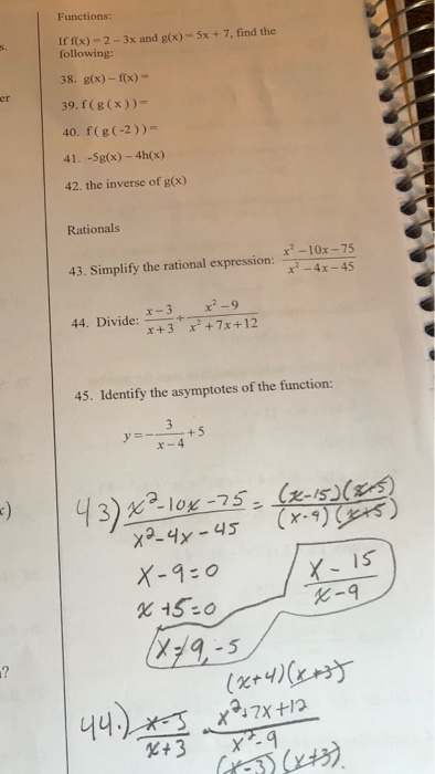 Functions If F X 2 3x And G X 5x 7 Find The Chegg Com