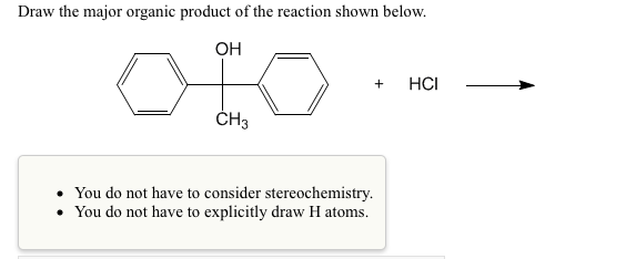 Solved Draw The Major Organic Product Of The Reaction Sho