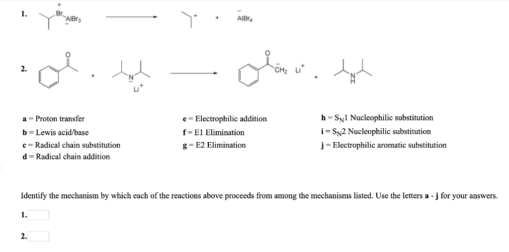 Solved 1 Br Albr3 Albr Ch2 Li Li H Sn1 Nucleophilic Chegg Com