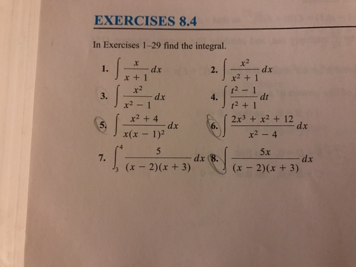 In Exercises 1 29 Find The Integral Integral X X Chegg Com