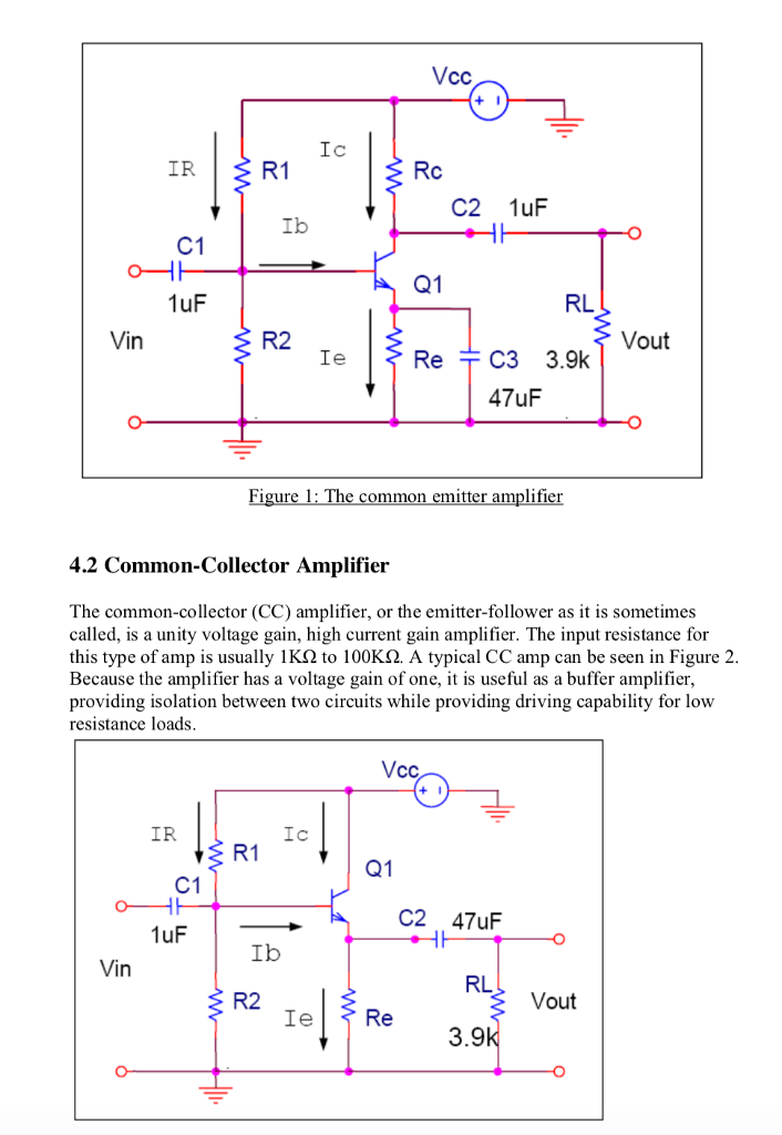 Solved The First Circuit Is Common Emitter Amplifier I N Chegg Com