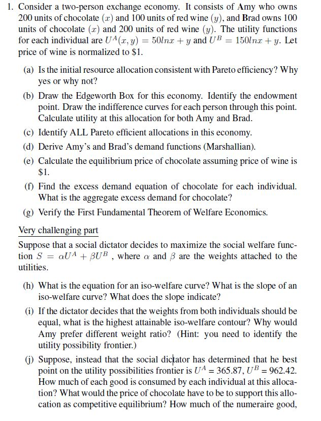 Solved Answers Needed For Part J K L M 1 Consider A Two Chegg Com