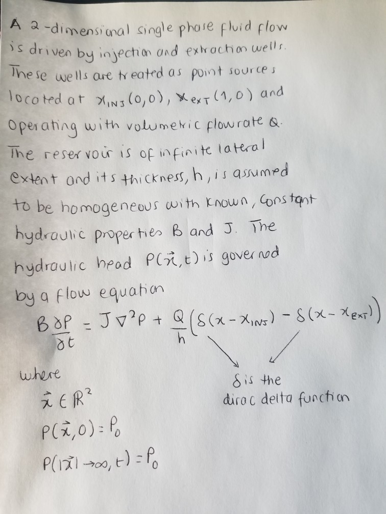 Solved Diensnal Single Phoie Fluid Flow Dr Iven By Injech Chegg Com