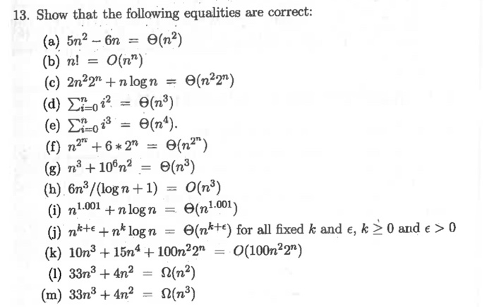 Solved 13 Show That The Following Equalities Are Correct Chegg Com