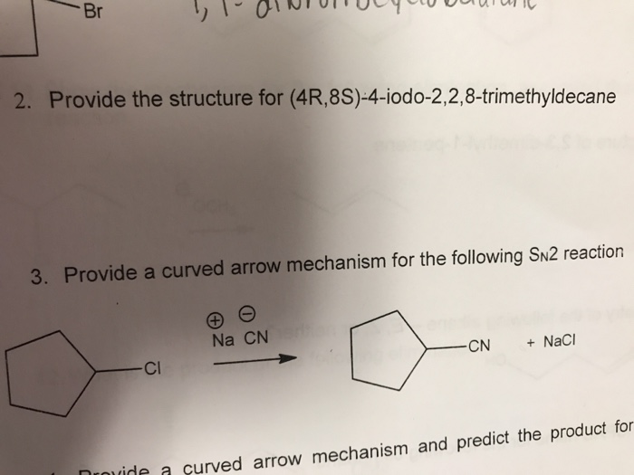 Solved Br 2 Provide The Structure For 4r8s 4 Iodo 22