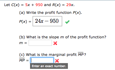 Solved Let C X 5x 950 And R X 29x A Write The Chegg Com