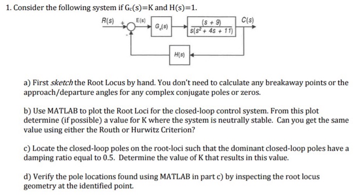 Solved Consider The Following System If Gcsk And Hs