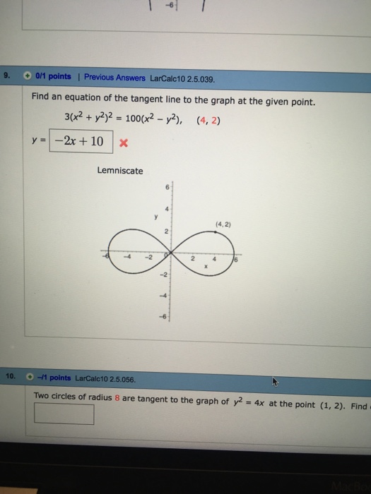 Solved 1 61 9 O 0 1 Points Previous Answers Larcalc10 Chegg Com