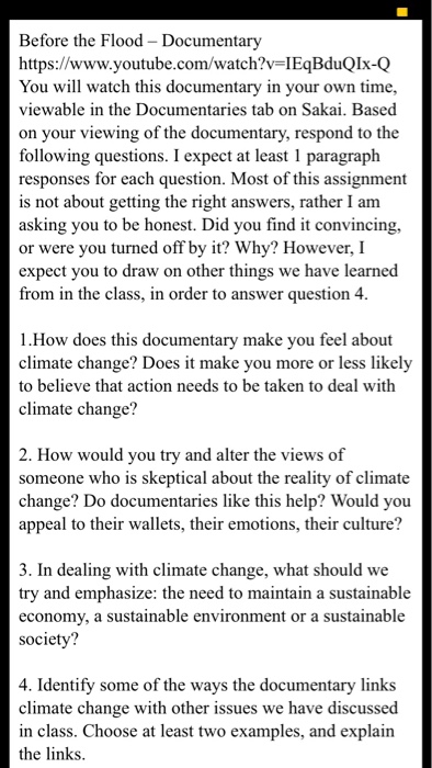 Solved Before The Flood Documentary Https Www Youtube C