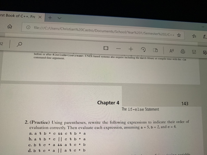 Solved Rst Book Of C Frc Chegg Com