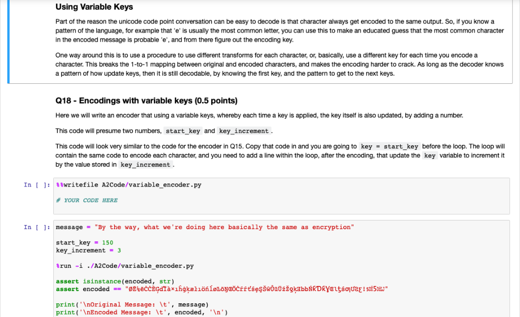 Using Variable Keys Part of the reason the unicode code point conversation can be easy to decode is that character always get