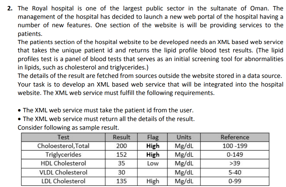 2. The Royal hospital is one of the largest public sector in the sultanate of Oman. The management of the hospital has decide